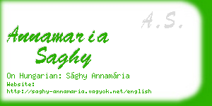 annamaria saghy business card