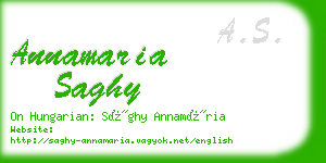 annamaria saghy business card